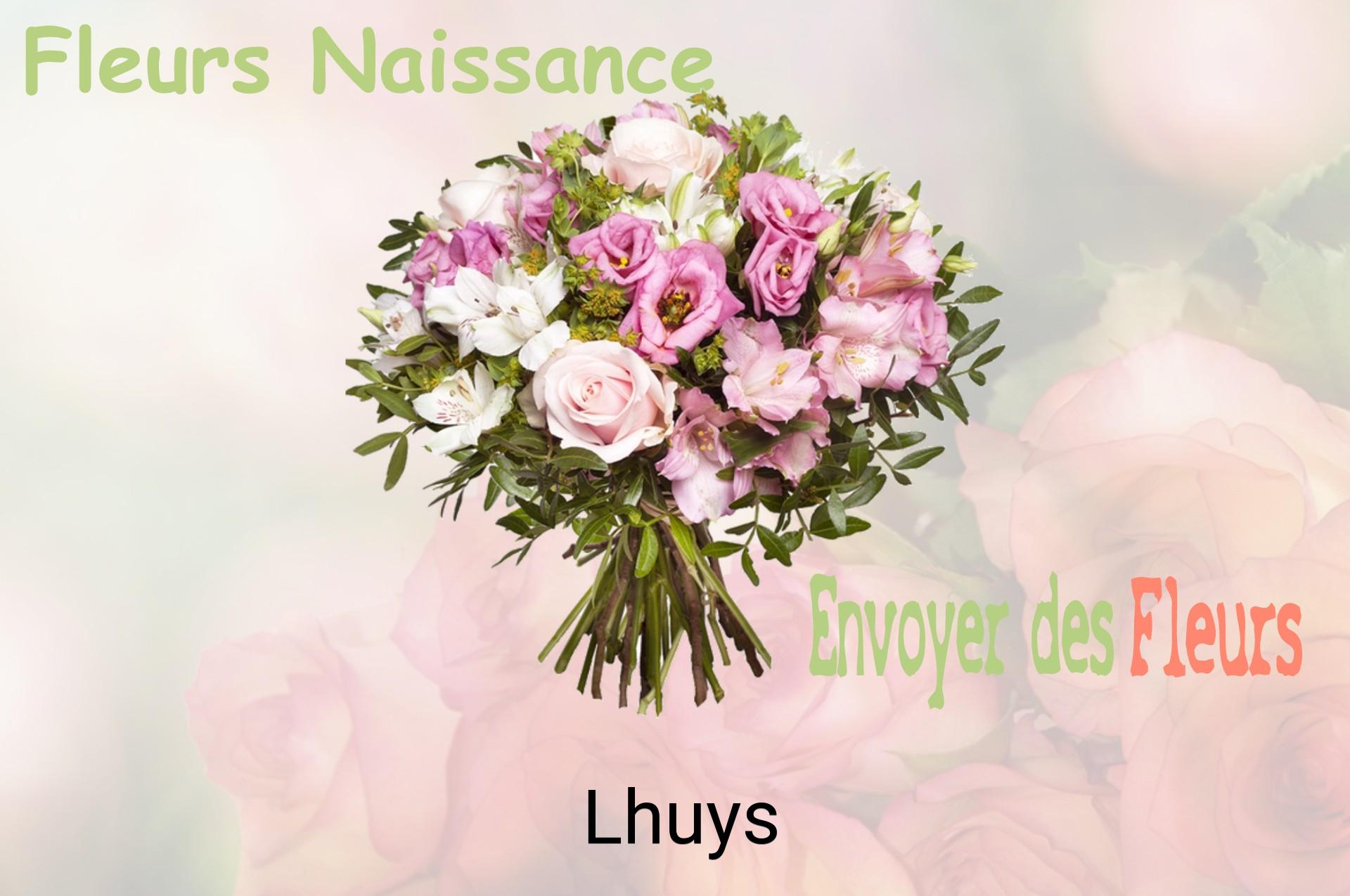 Bouquet de fleurs de naissance livré à Lhuys